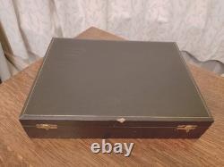 Vintage ART DECO 41Pc Silver Plate Faux Bone CUTLERY SET Made in Sheffield 1930s