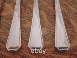 Vintage ART DECO 49 Piece Silver Plate Faux Bone CUTLERY SET Made in Sheffield