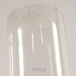 Vintage Aladdin Nickel Plated Oil Lamp Model 12 With Original Glass Logo Chimney
