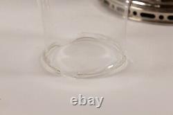 Vintage Aladdin Nickel Plated Oil Lamp Model 12 With Original Glass Logo Chimney