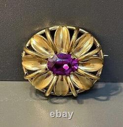 Vintage Alexandrite brooch Silver 875 gold-plated before 1950