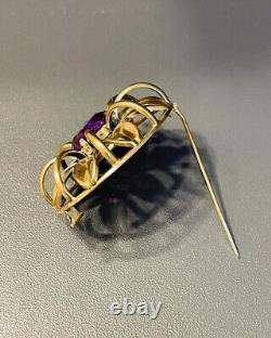 Vintage Alexandrite brooch Silver 875 gold-plated before 1950