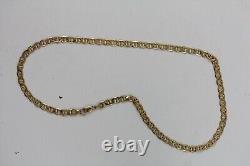 Vintage Anchor Marine Sterling Silver 925 Chain Link Necklace 20.25 Gold Plated