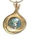 Vintage Antique Roman Glass Gold Plated Pendant Silver 925 Rachel Gera Original