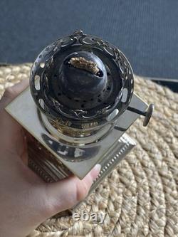 Vintage Antique Silver Plated Oil Lamp Base Victorian Hinks Hallmarked