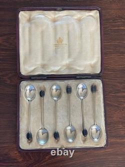Vintage Art Deco Asprey Boxed Coffee Spoons circa 1930
