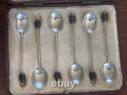 Vintage Art Deco Asprey Boxed Coffee Spoons circa 1930