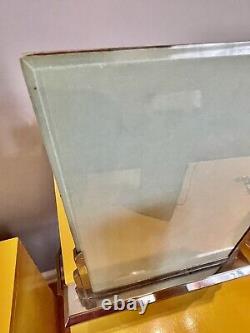 Vintage Art Deco Chrome-plated Metal Standing 2 sided Picture Photo Frame