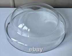 Vintage Art Deco Silver Plate & Glass Centrepiece Bowl with Handle 36 cm