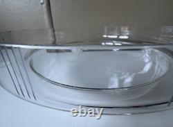 Vintage Art Deco Silver Plate & Glass Centrepiece Bowl with Handle 36 cm