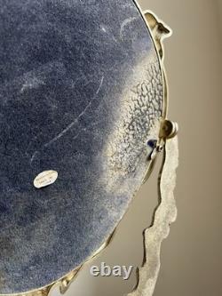 Vintage Baroque Rococo Silver Plated Cherub Vanity Tilting Mirror 32cm x 22cm