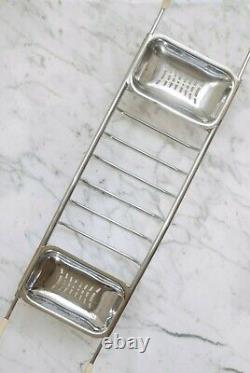 Vintage Bath Tray Chrome Plated Brass Period Bathroom Hardware