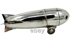 Vintage Blimp Zeppelin Silver Plated MCM Cocktail Shaker