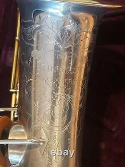 Vintage Buescher True Tone C Melody Saxophone-Clean-Silver-Original Mouthpiece