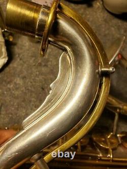 Vintage Buescher True Tone C Melody Saxophone-Clean-Silver-Original Mouthpiece