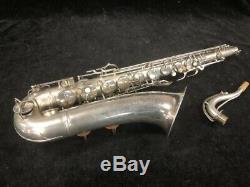 Vintage C. G. Conn 10M Original Silver Plated Naked Lady Tenor Sax Serial #311959