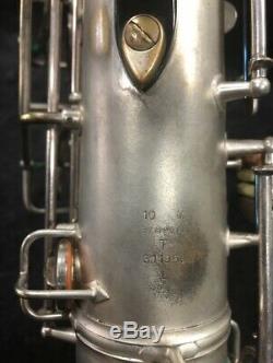 Vintage C. G. Conn 10M Original Silver Plated Naked Lady Tenor Sax Serial #311959