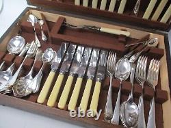 Vintage Canteen of Silver Plate Cutlery B & J Sippel 87 Pieces / For 6 Settings