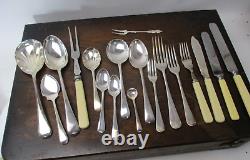 Vintage Canteen of Silver Plate Cutlery B & J Sippel 87 Pieces / For 6 Settings