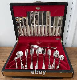 Vintage Canteen of Silver Plated Dubarry Cutlery of 53 Pieces for 6 Persons