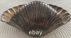Vintage Carmignani Roma Silver Plate Scallop Shell Centerpiece Bowl Italy