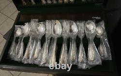Vintage Cavalier Silver Plated Canteen Cutlery Bow and Ribbon 44 Pieces Unused