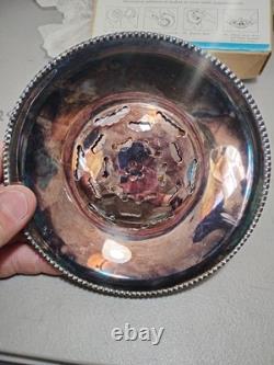 Vintage Celtic Butter Curler Press Mold Dish Original Box England Silver Plated