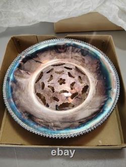 Vintage Celtic Butter Curler Press Mold Dish Original Box England Silver Plated