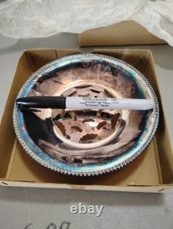 Vintage Celtic Butter Curler Press Mold Dish Original Box England Silver Plated