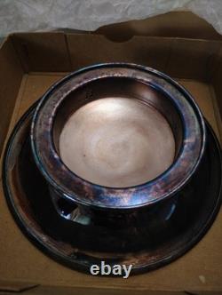 Vintage Celtic Butter Curler Press Mold Dish Original Box England Silver Plated