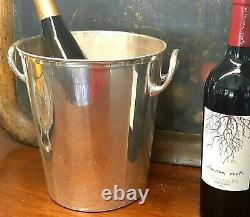 Vintage Champagne Bucket Silver Plate Wine Chiller European Hotel Style