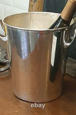 Vintage Champagne Bucket Silver Plate Wine Chiller European Hotel Style