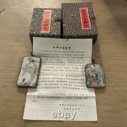 Vintage Chinese Porcelain Pottery Shard Pendant Silver Plated