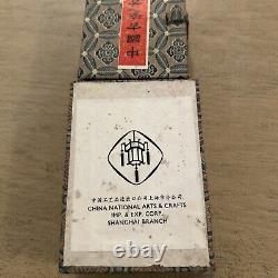 Vintage Chinese Porcelain Pottery Shard Pendant Silver Plated