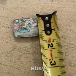 Vintage Chinese Porcelain Pottery Shard Pendant Silver Plated