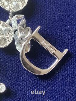 Vintage Christian Dior crystal logo necklace