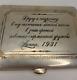 Vintage Cigarette Case Silver Plated Pilot Plane Military Russian Box Sing 1931