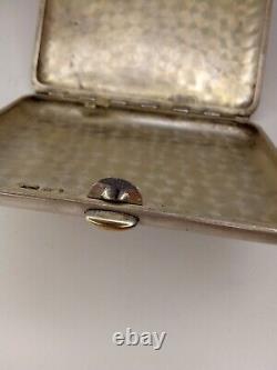 Vintage Cigarette Case Silver Plated Pilot Plane Military Russian Box Sing 1931