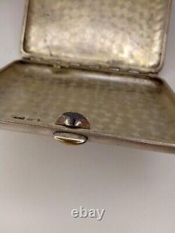 Vintage Cigarette Case Silver plated Pilot Plane Military Russian Box Sing 1931