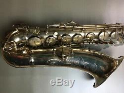 Vintage Conn 1931 Transitional Tenor Sax Saxophone Original Silver Plated