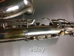 Vintage Conn 1931 Transitional Tenor Sax Saxophone Original Silver Plated