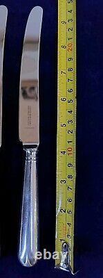 Vintage Cooper Bros Old English Pip Pattern Set 6 Dinner Knives Silver Plated