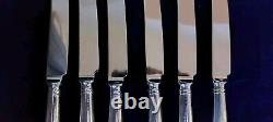 Vintage Cooper Bros Old English Pip Pattern Set 6 Dinner Knives Silver Plated