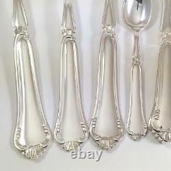 Vintage Danish Silver Plate City Cutlery Set for 12 Copenhagen Spoon Factory