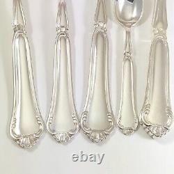 Vintage Danish Silver Plate City Cutlery Set for 12 Copenhagen Spoon Factory