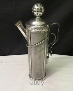 Vintage Derby International Silver Golf Bag Cocktail Shaker Art Deco