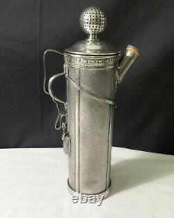 Vintage Derby International Silver Golf Bag Cocktail Shaker Art Deco