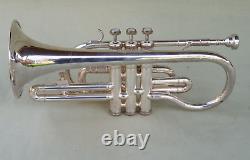 Vintage Early Jupiter Pocket Silver Plated Trumpet in Original Case