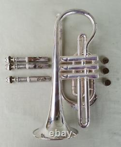 Vintage Early Jupiter Pocket Silver Plated Trumpet in Original Case