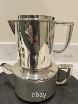 Vintage Easi Nest EPNS Stackable Tea Set Mid Century Modern English Silver Plat